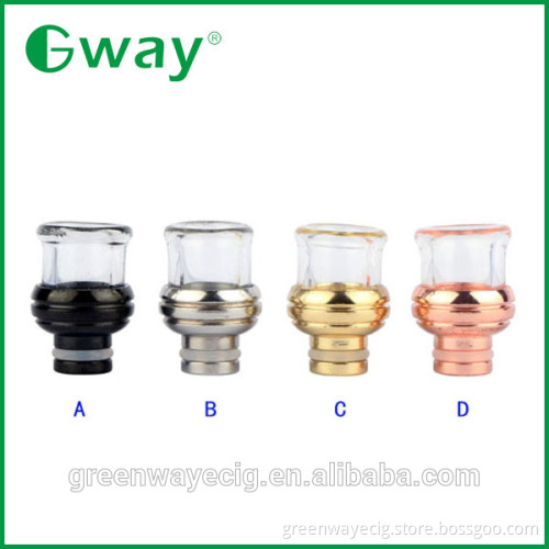 2015 newest glass and stainless drip tip, 510 SS drip tip wide bore drip tip factory price by Greenway